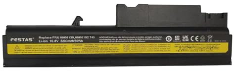 FESTAS 08K8193 08K8192 Laptop Replacement Battery for IBM Lenovo Thinkpad T40 T41 T42 T43 T43p R50 R50e R51 R51e R52 R50p 02K8214 08K8194