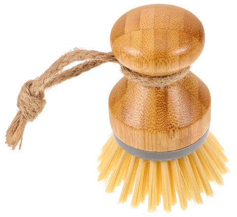 Ciieeo Wooden Kitchen Brush for Dishes Cleaning Brush Long Handle for Wok and Dish Washing