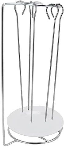 Shish Kabob-Spieße, Vertikale Rotisserie mit 5 Fleischgabeln, Wiederverwendbarer Grillspießständer, Edelstahl-BBQ-Grill, Rotisserie-Grill-Set, Grillspieße für Camping, Wandern,