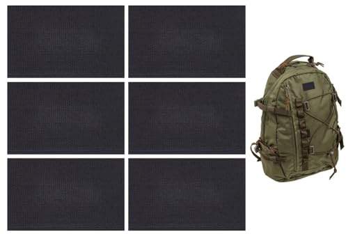 SUPerfINDINGS 6 st tomma flaggmärken svart taktisk lapp solid svart flagga lapp gör-det-själv flaggor militär taktisk lapp rektangel krok och ögla tejp självhäftande små lappar för hatt ryggsäck jacka