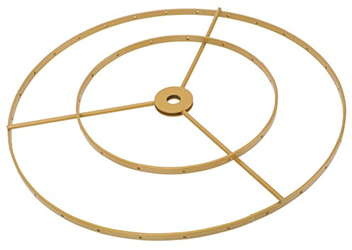 UKCOCO Cadre D’Abat-Jour Double Anneau Support Lampe en Métal pour Lustre E27, Aspect Créatif, Usage Pratique pour Chambre ou Restaurant