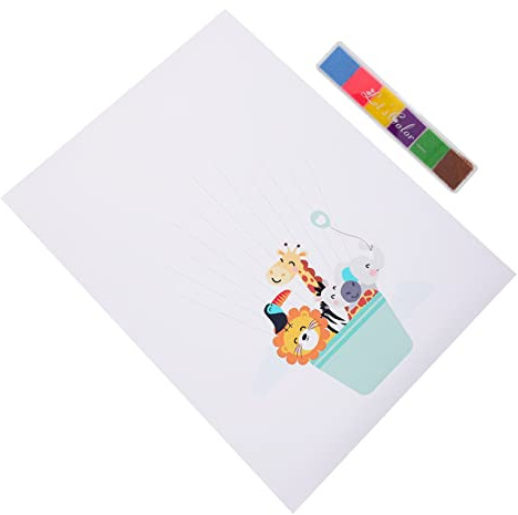 TOYANDONA Finger Paint Für Junge Mädchen Fingerfarben Leinwand Mit Stempelkissen Für Geburtstagsfeiern Und Kreative Bastelprojekte Spaß Und -kunstbedarf Für Eltern Und Junge Mädchen