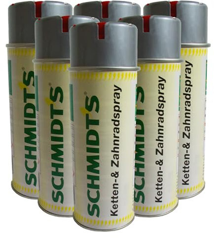 6 x siwitec by Schmidt's Ketten- & Zahnradspray 400ml, VOC=40%, Temperaturbeständig, Transparenter Schmierstoff für Kettenantriebe, Fahrradketten Reiniger, Kettenreiniger Fahrrad, Zahnradreiniger