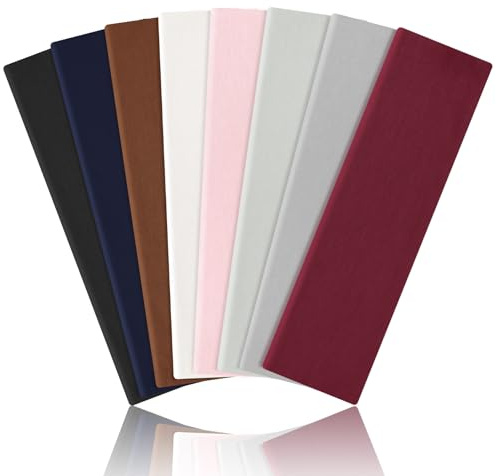 AWUMBUK pannband dam sport, 8-pack hårband svarta hårband kvinnor män halkfria pannband elastiskt pannband unisex hårband sport yoga workout löpning fitness gym hårsmycken