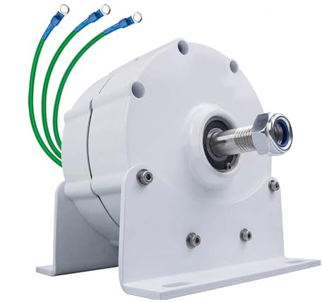 HENGJINGTR Generador De Imán Permanente De Alta Potencia De 16 000 W, Alternadores Monofásicos Trifásicos De CA De 12 V-220 V Y Bajas Revoluciones, Sin Engranajes, para Aerogeneradores,24V