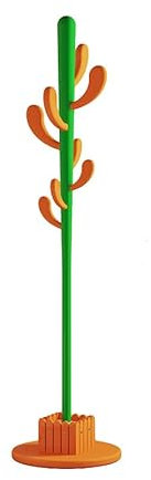 ZBJDX Appendiabiti Moderno Indipendente, Porta Abiti in Legno Massello A Forma di Cactus, Organizer per Abiti con 8 Ganci,B,S