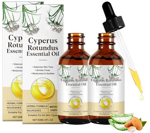 2PCS Cyperus Rotundus Oil, Cyperu Rotundus Oily for Hair Removal, Reduces Unwanted Hairs Growth After Shave for Body And Facial, Reduce Pore Clogging Hydrates Soothes