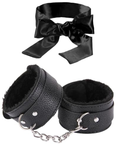 Handschellen Augenbinde für Paare Bettfesseln Sex Spielzeug, BDSM Augenmaske Bondage Set Fesseln Erotisches Sexspielzeug Adult Sex Toys für Damen Männer