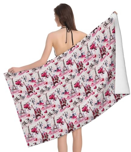 Toalla de viaje de secado rápido de la Torre Eiffel de París, toalla de viaje superabsorbente, ligera, para camping, gimnasio, senderismo