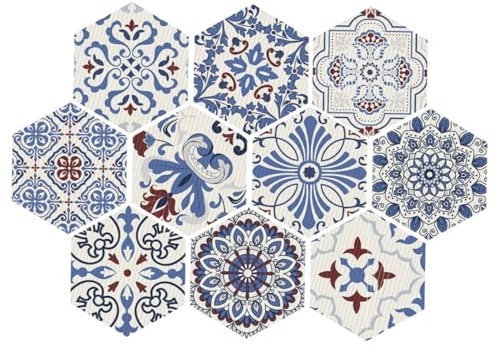 TOGEVAL 10 Pegatinas Antideslizantes para Suelo Lavables para Azulejos De Baño Cocina Y Baño Vinilo Autoadhesivo Extraíble Anti-PVC