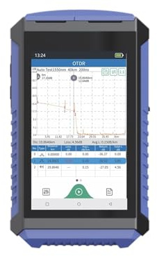Tester per cavi di rete, Tester For Fibra Ottica Con Touch Screen OTDR 980TEK-D26 1310nm 1550nm 26/24dB Campo Di Prova 100 Km OPM OLS VFL Riflettometro(SC UPC Connector)