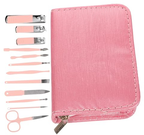 Kit de Manucure Professionnel 1 Set en Acier Inoxydable Rose