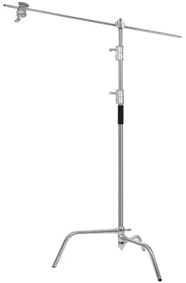 Supporto a C con braccio a braccio, altezza regolabile 150-330 cm, capacità di carico 20 kg, ideale per softbox da studio fotografico