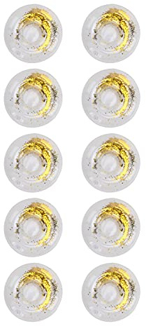 10 pz Rotondi Paillettes Oro Portabicchieri Gonfiabili per Bevande Piscina Accessorio Giocattolo per Feste per Adulti e Bambini Materiale PVC Leggero e Portatile