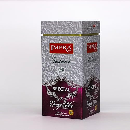 Impra Thé noir spécial, orange Pekoe Big Leaf, boîte de 200 g