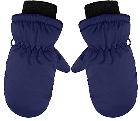 Gants de Ski pour Enfants, Moufles de Neige Imperméables pour Enfants, Moufles d'hiver avec Bande Ajustable, Gants de Neige pour Garçons/Filles pour Snowboard en Plein Air