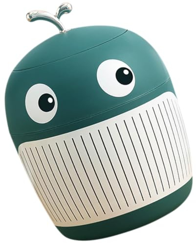 Generico Mini Cestino da Scrivania Piccolo in Plastica Verde Peacock, Cestino per Rifiuti da Tavolo Compatto per Ufficio, Bagno e Camera da Letto, Contenitore Pratico e Salvaspazio