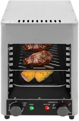 Electric Steak Grill, 1700W Stainless Steel Steak Broiler with Temperature Adjustable and Timer, Indoor Commercial Steak Cooker Steak Grill Oven for Barbecue Western Restaurant Snack Stall Home Etc