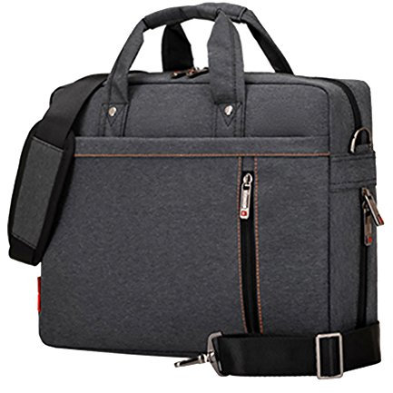Sacoche en Ordinateur Portable Serviettes Anti-Chocs avec Multi-Fonctionnel Sac à 17 pour Tablette/PC Ordinateur Portable/Chromebook/Macbook/Ultrabooks Noir