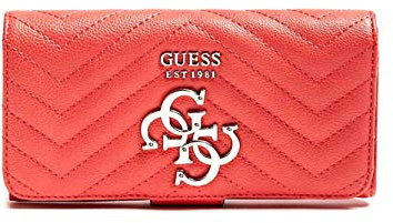 Guess Violet Slg File Clutch, Damen Geldbörse, Orange (Coral)
