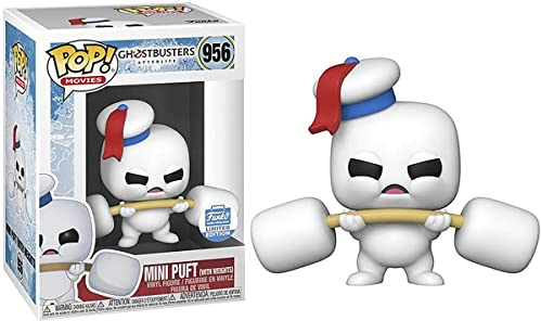 Funko Pop! Filmer: Ghostbusters: After Mini Puft With Weights - Samlarbar vinylfigur - Presentidé - Officiella varor - Leksaker för barn och vuxna - Filmfans - Modellfigur för samlare