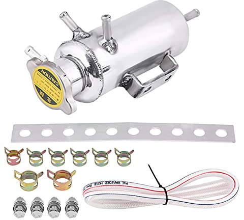 Kylvätska expansionstank, kylvätskebehållare, 350 ml aluminiumbil SUV överflödesuppsamlingstank radiator kylvätska aluminium reservoar kit universal