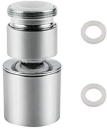 TXErfolg Strahlregler M22 und M24 Anwendbar Wasserhahn Filter 360 Grad Drehbar Wassersparender Doppelfunktional Mischdüse Siebstrahlregler aus ABS und Kupfer für Küche Bad Wasser Sparen