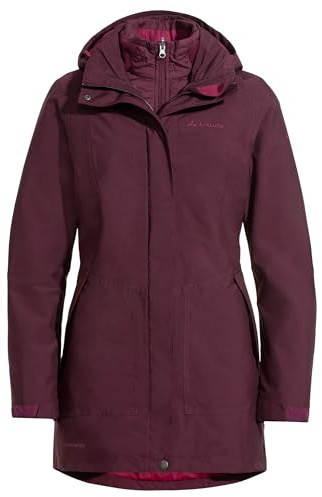 VAUDE Womens Idris 3in1 Parka III, 36/36 Damen, Cassis