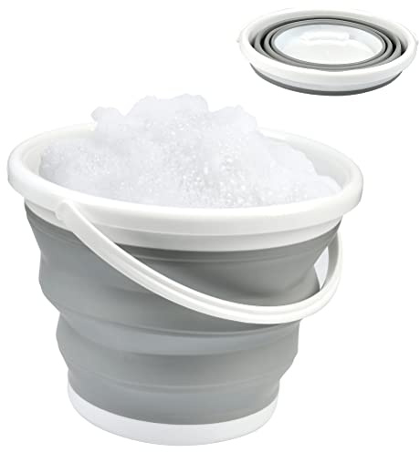 BEEK Cubo Plegable 5 Litros Multiusos Balde Plegable de Agua con Asa para Fregar Lavar Limpieza Pesca Camping Viaje