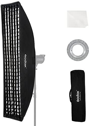 Godox Grid Softbox Strip Softbox Strip Box Beehive Honeycomb Grid Bowens Holder for Photo Studio(FW30x120)
