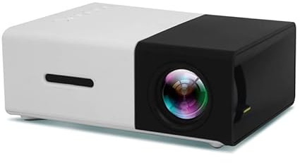 Proyector Portatil Mini Bluetooth, YG300 Mini Proyector Portátil para Movil, Soporta 1080p Full HD, Regalo Navidad Infantil, Recargable, Compatible USB/HDMI/SD/AV Proyector para Exteriores,Negro