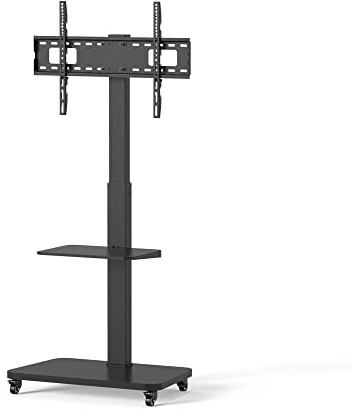 conecto, TV-Standfuß, für TV-Geräte von 37'' bis 75'', VESA 600x400, Tragkraft: max. 40 Kg, schwenkbar (± 35°), höhenverstellbar, mobil, inkl. Ablage, schwarz, SA-CC50863