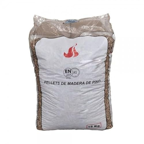 Sacos de Pellets Din Plus A1 15kg de madera 100% conífera 100% natural, para estufas y calderas de biomasa 6mm – HP5