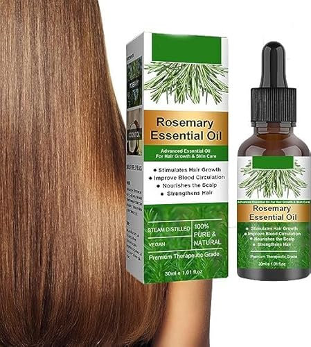 Amesor Olio Per La Crescita Dei Capelli,Olio Essenziale Al Rosmarino Per Capelli,Olio Per La Cura Dei Capelli,Nutre Il Cuoio Capelluto E Migliora La Crescita Dei Capelli,Per Uomini E Donne (30 Ml)