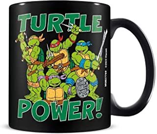Pyramid International MGB27769 Teenage Mutant Ninja Turtles Keramik-Kaffeetasse, Schildkröten-Power-Design, 325 ml Fassungsvermögen, Schwarz