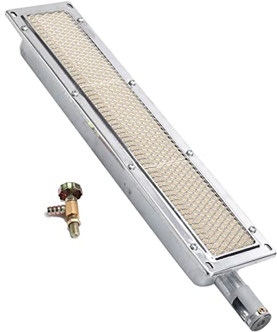 MECCTP Barbecues - Bruciatore laterale a infrarossi, bruciatore a gas, griglia a gas, elemento riscaldante in ceramica, per cucinare grigliate, campeggio, 57 x 9,5 cm