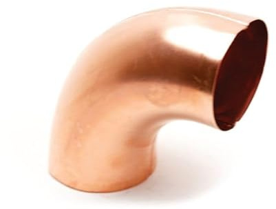 Curva chiusa 90° per pluviali in Rame/Inox - Diam. Ø80 mm Ø100 mm Ø120 mm (Rame, Ø120)