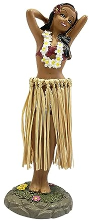 Baoblaze Hawaiianische Tänzerin Auto, Mini Hawaiian Dashboard Doll, Hawaii Hula Girl Posing, Hawaiianische Tänzerin Dekoration, Hawaiianische Armaturenbrett-Puppe für Armaturenbrett, Stil C