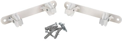 Cofan Tendedero Fijo de Pared de Dos Piezas | Cada Pieza Contiene con 2 poleas | Color Blanco | Medidas: 20 x 6,5 x 2,5 cm