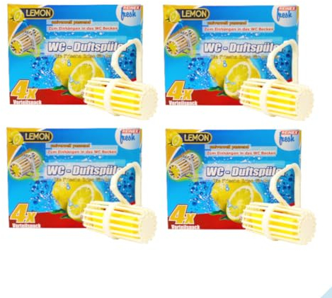 WC Duftspüler - 1 Stück pro Pack - Frische für Ihr WC - Lemon - Sparset - 4 Packungen