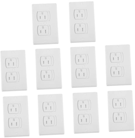 BESTonZON 10stücke Steckdosenabdeckungen Sicherheits-wandsteckdosenstecker Mit Schrauben Für Schutz Steckdosen-sicherheitsplatten Steckdosenstecker Für Küche Wohnzimmer Bad Schlafzimmer