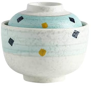 Petit Bol à ragoût en céramique, Bol à Soupe Domestique, Bol à Vapeur, coquetier à la Vapeur, Petit Bol à Soupe de Style Japonais avec Couvercle