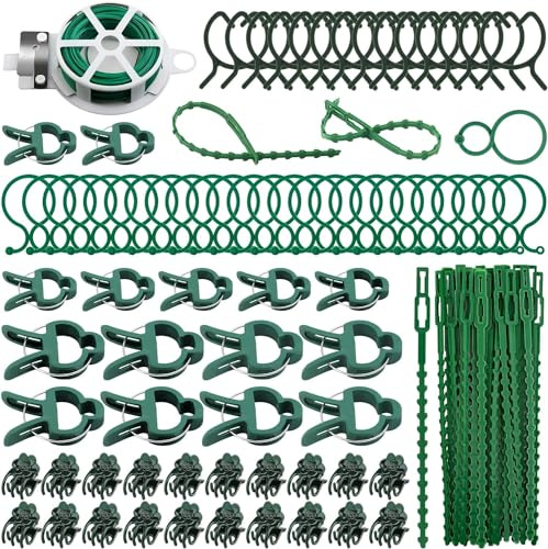 Mooshy 141 Stück Pflanzenclips für Kletterpflanzen Enthält Pflanzenklammern Tomatenclips Blumenklammern für Pflanzen Klammern Rankhilfe für Tomaten Gurke Sicherung Unterstützt (7 Form)