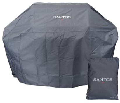 SANTOS Grillabdeckung Anthrazit - 155,5x65x130​cm - Premium Gasgrill-Abdeckhaube - Schutz vor Witterung & Verschmutzung - Grillhaube/Grillabdeckhaube - Schutzhülle