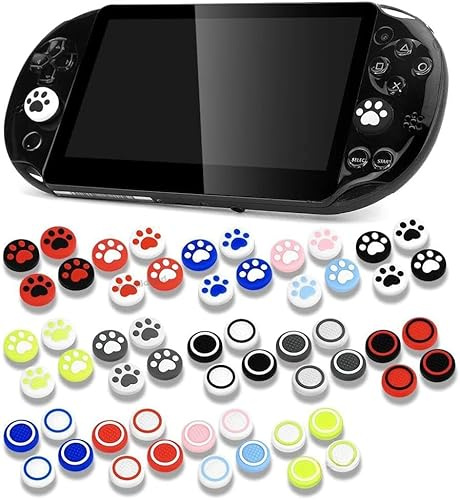4 fundas protectoras analógicas de silicona para consola Psvita PS Vita PSV 1000 2000 (negro punto)