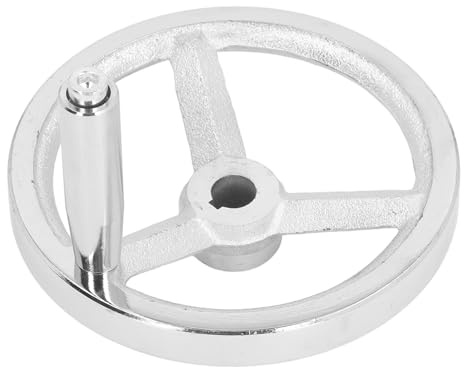 Volante con Mango, Controlador de Torno de 3 Radios, Orificio de 16 Mm, Diámetro Exterior de 160 Mm, Volante Giratorio de Metal con Manivela para Fresadora