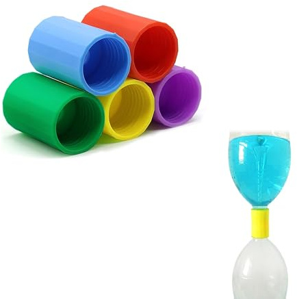 5 Connettore Vortex Flacone, Tornado Connettore in Plastica, Tubo a Ciclone Connettore per Bottiglia per Fare Tornado, Esperimenti Scientifici, Test, Educazione