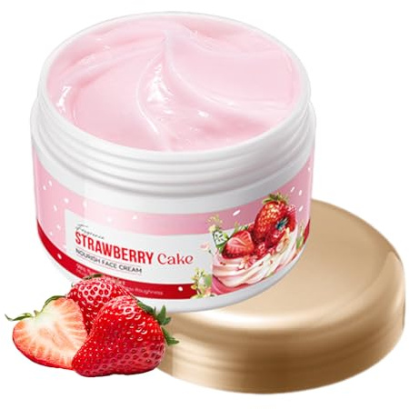 Strawberry Face Moisturiser-Face Cream for Women- Anti Wrinkle Face Cream - Moisturising Cream Face Care for Soothing and Deeply Hydrating-Hydrating Day Cream for Dry Skin