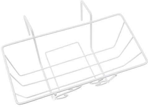 BESPORTBLE Support Suspendu pour Pots De Fleurs en Fer Blanc 32 Cm Carré pour Balcon Jardin Terrasse, Support Suspendre Polyvalent pour Plantes Suspendues, Décoration Extérieure Pratique Et Solide