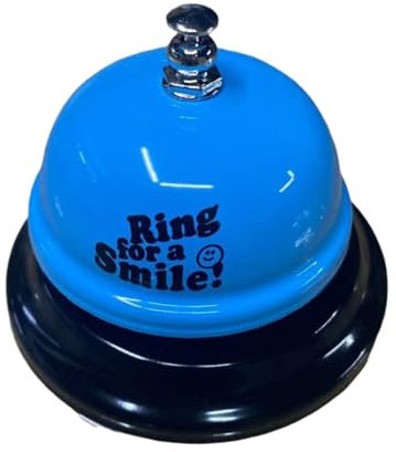 Campanello da scrivania, portatile, 8,5 x 8,5 x 6 cm, allarme di chiamata forte e chiaro, cicalino compatto in metallo per ristorante, hotel, cucina e reception